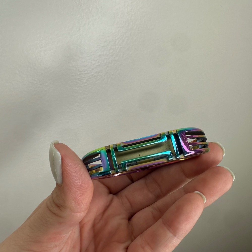Tory Burch Fitbit Iridescent Bangle Bracelet Colorful Rainbow Stacking - Picture 1 of 6